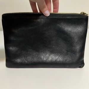 Madewell Black Leather Clutch